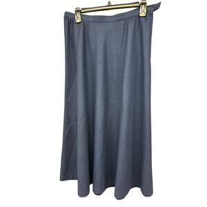 Pendleton Vintage Navy Blue Circle Pleated Maxi 14 Fall Winter Wool Western